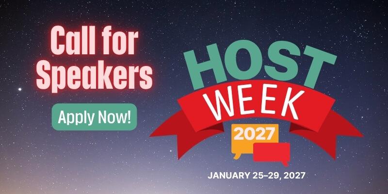 Call for Speakers: Host Week 2027