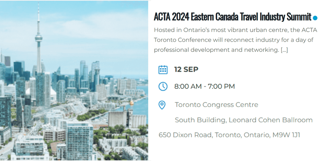 ACTA 2024 Eastern Canada Travel Industry Summit