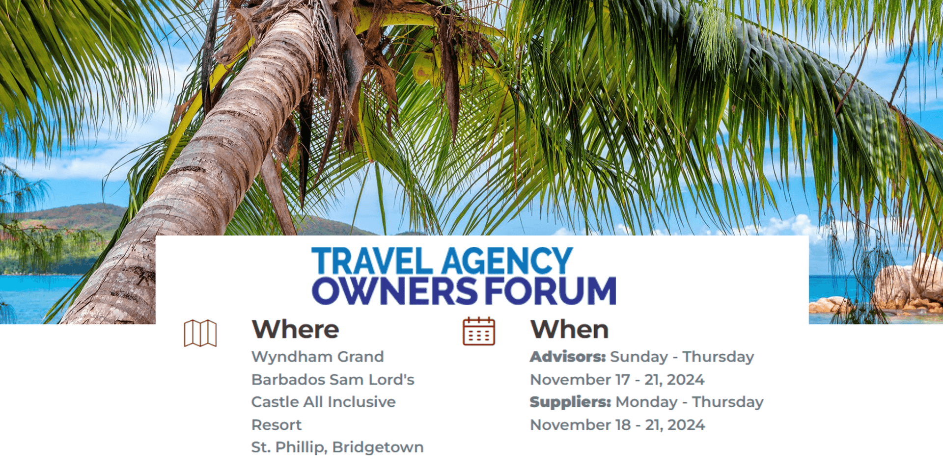 The Travel Agency Owners Forum  header