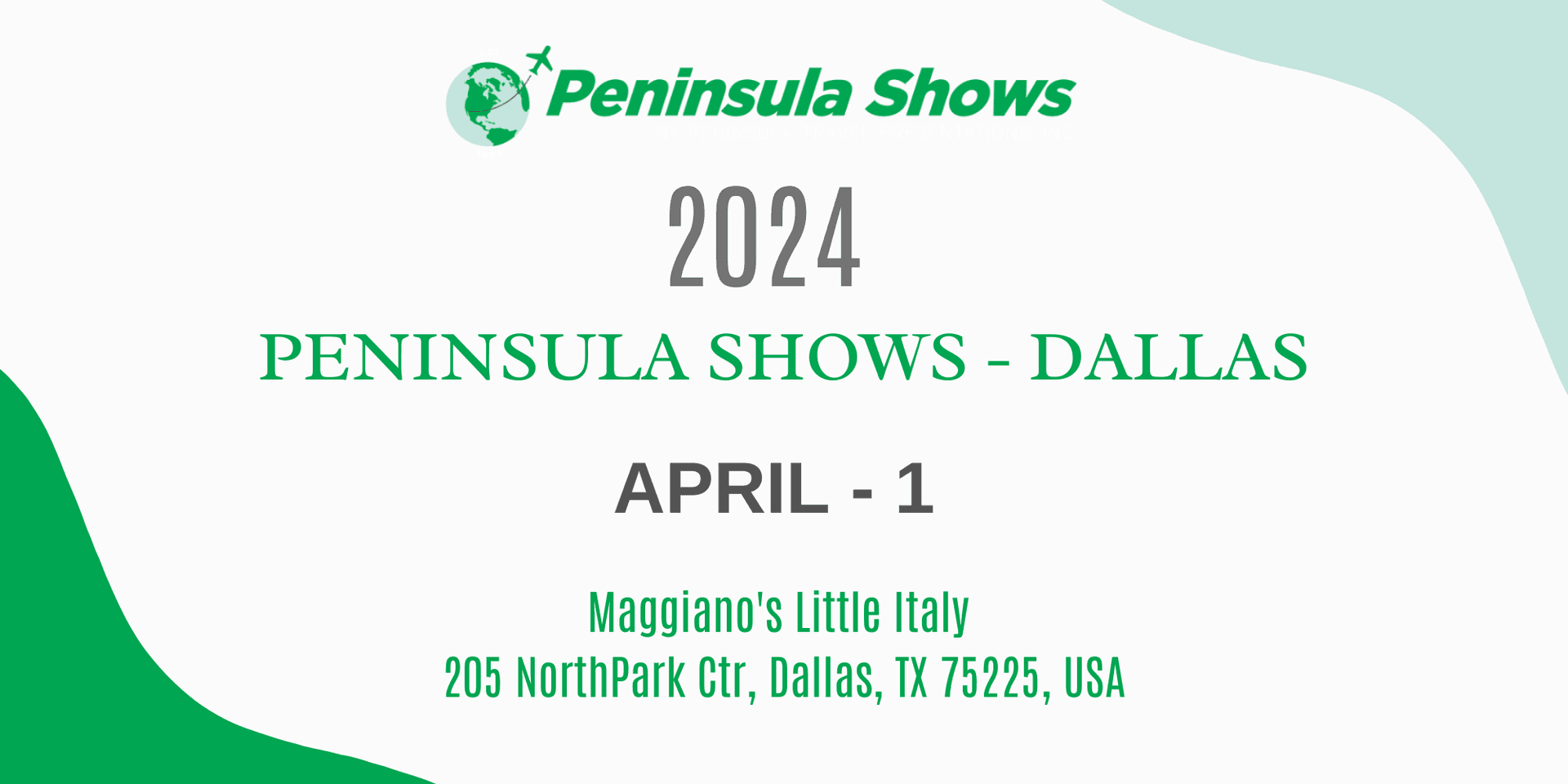Peninsula Shows - Dallas 2024 header