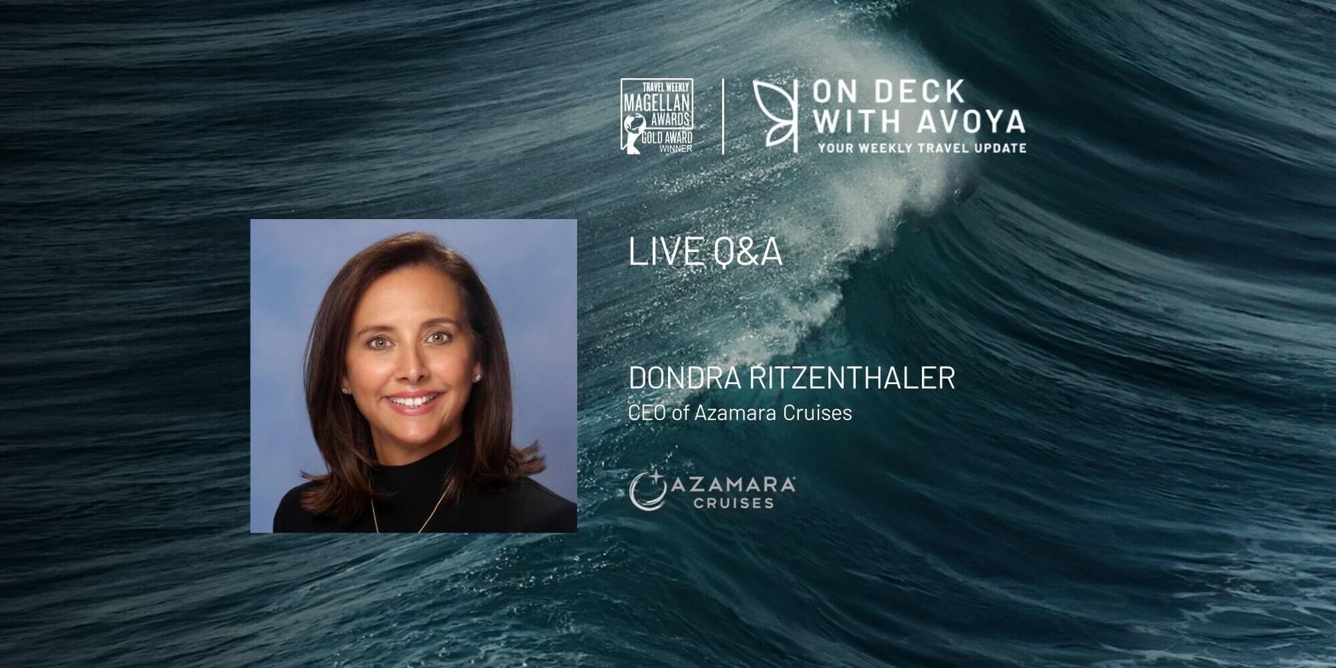 Industry Q&A featuring Dondra Ritzenthaler, CEO of Azamara Cruises header