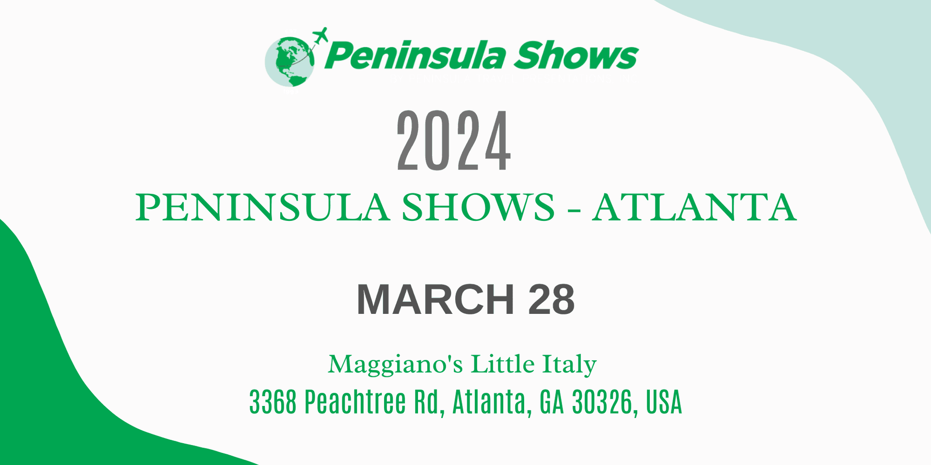 Peninsula Shows - Atlanta 2024 header