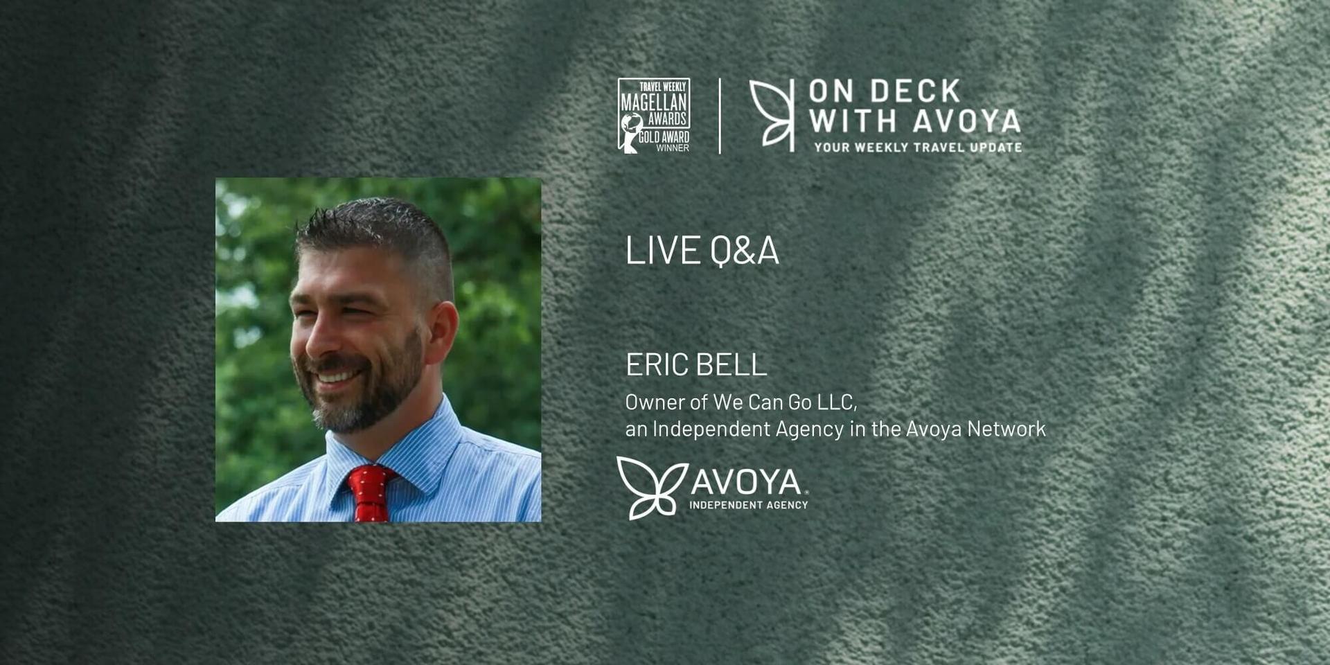 Travel Advisor Q&A with Eric Bell, Owner of We Can Go LLC, an Independent Agency in the Avoya Network™ header