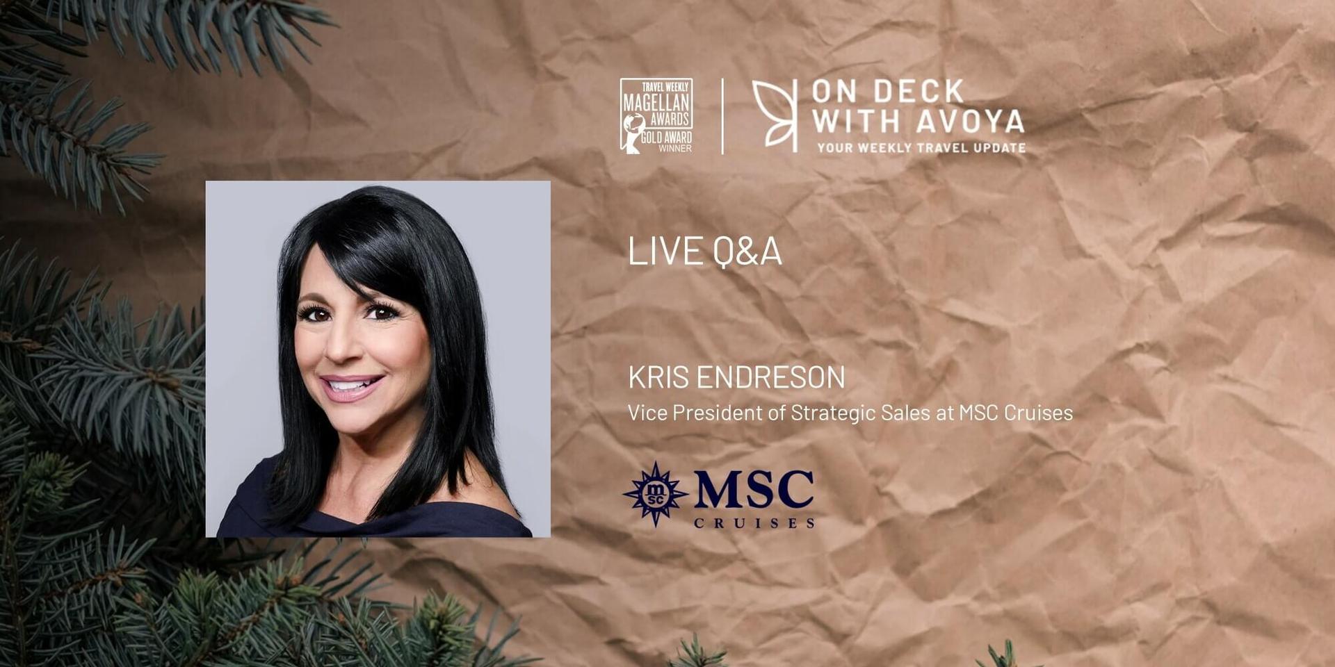 Industry Q&A with MSC Cruises’ Kris Endreson header