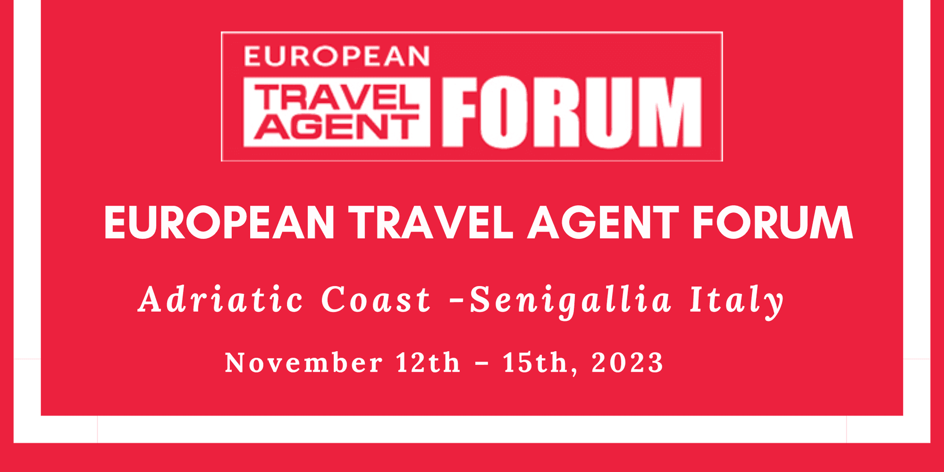 European Travel Agent Forum 2023 header
