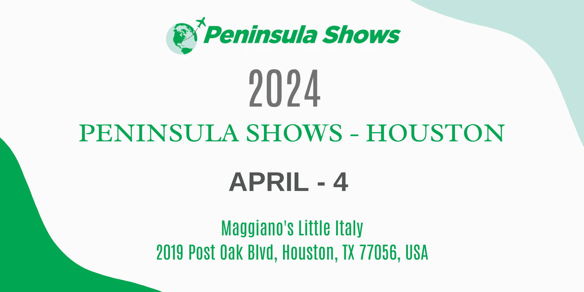 Peninsula Shows - Houston 2024 header