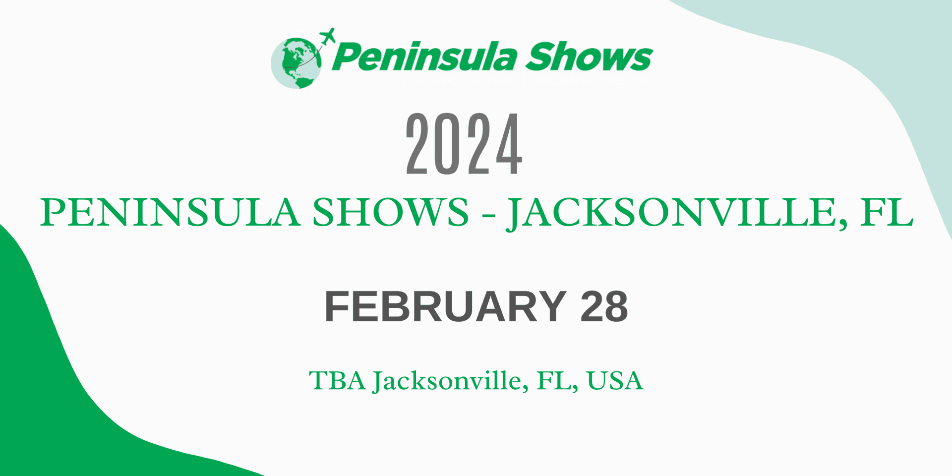 Peninsula Shows - Jacksonville, FL 2024 header