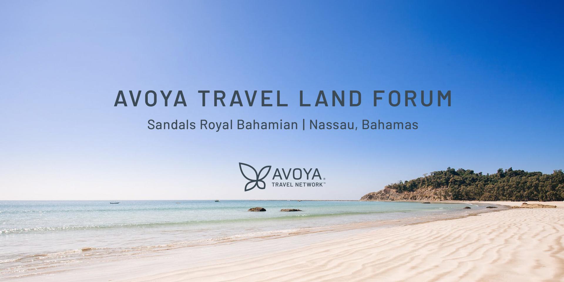 Avoya Travel Land Forum 2024 header